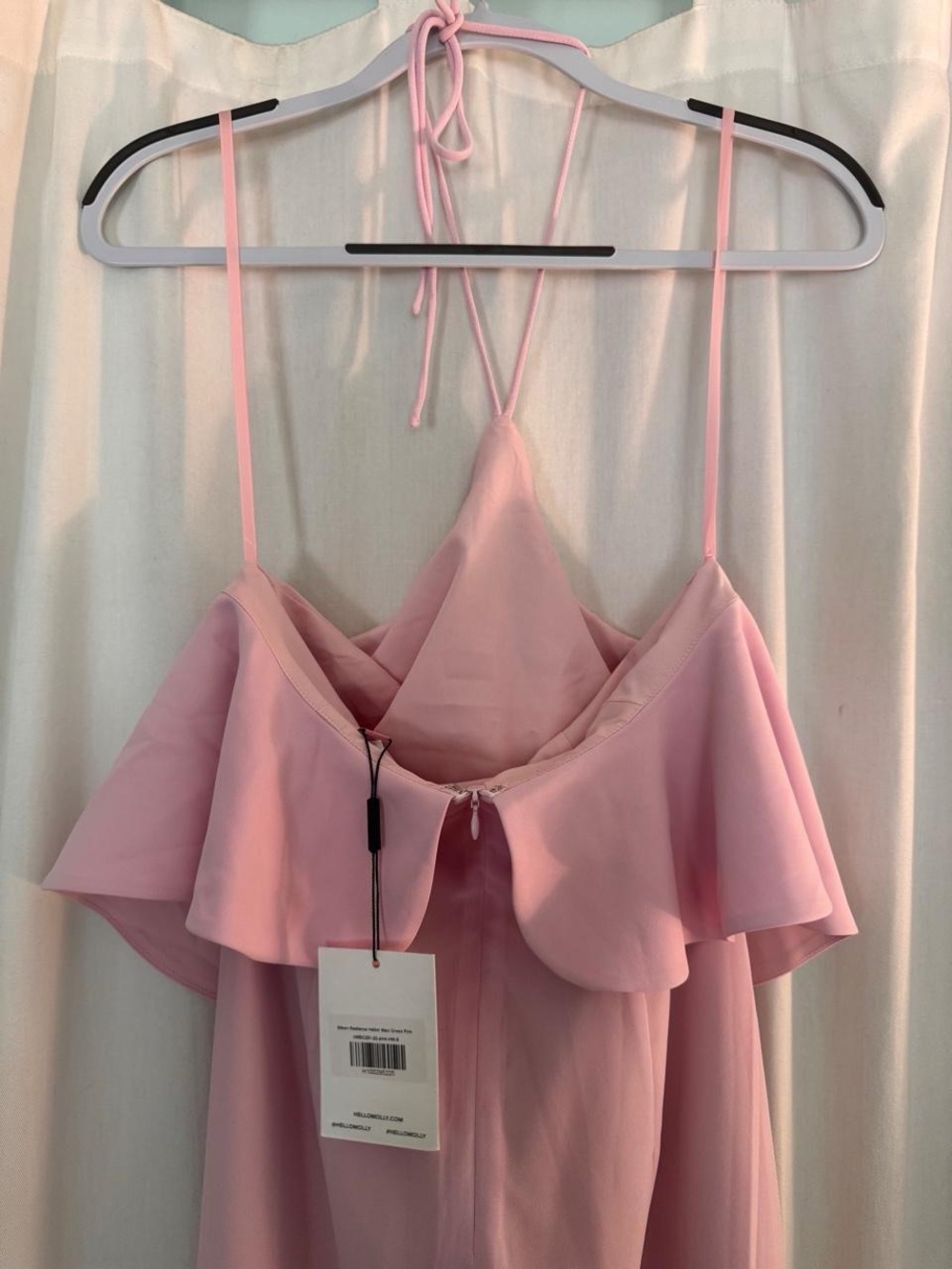 Hello Molly pink silken radiance halter maxi dress- Size s - Picture 5 of 8